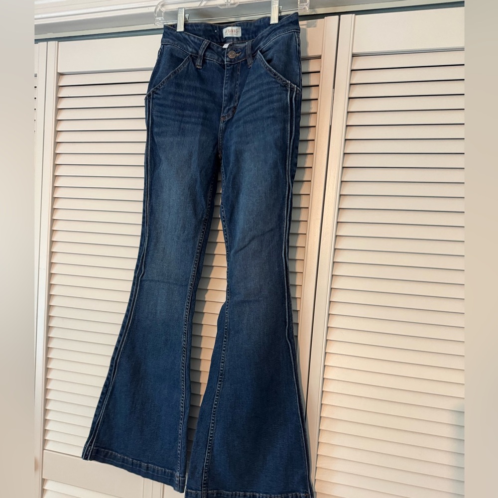 Shyanne Blue Flare Wide Leg Jeans